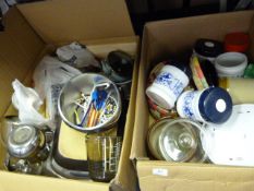Two Boxes of Assorted Kitchenalia, Etc