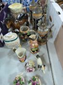 Mixed Collection of Pottery Including Wade, Toby Jugs, Posies, Continental Steins, Etc
