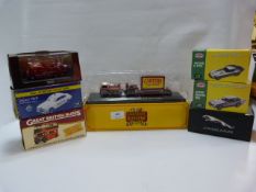 Seven Reproduction Collectible Vehicles Including; Jaguar, Aston Martin, Carters Funfair, Etc