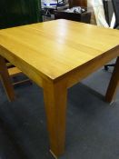 Oak Dining Table on Four Square Legs