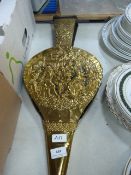 Pair Embossed Brass Bellows