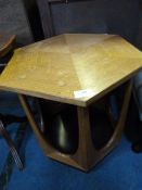 1970's Teak Hexagonal Occasional Table