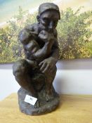 Bronzed Figurine The Thinker