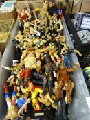 Box Containing Seventy Two WWF Action Figures and Action Men