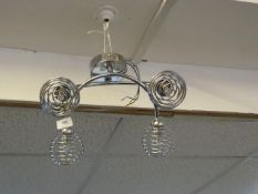 *Chrome Four Lamp Ceiling Light