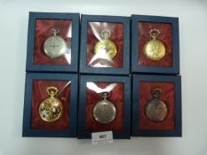 Six Reproduction Collectible Pocket Watches