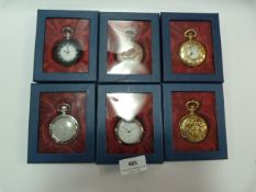 Six Reproduction Collectible Pocket Watches
