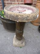Cast Concrete Bird Bath
