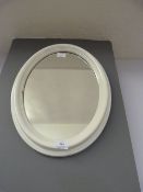Oval Painted Framed Mirror