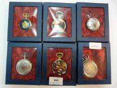 Six Reproduction Collectible Pocket Watches