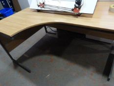 L-shaped Light Oak Desk