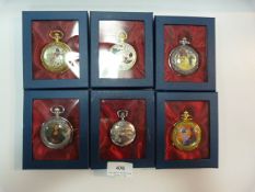 Six Reproduction Collectible Pocket Watches