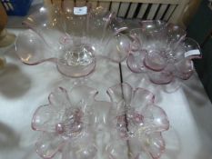 Assorted Pink Glassware