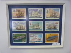 Nine Framed Postcards