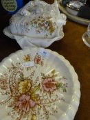 Cheese Plate with Cover and Two Decorative Plates