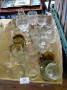 Box Containing Assorted Branded and Other Glassware
