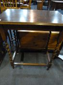 Oak Window Table Barley Twist Supports