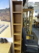 CD Storage Rack in Light Oak Finish