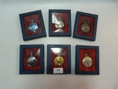 Six Reproduction Collectible Pocket Watches