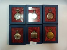 Six Reproduction Collectible Pocket Watches
