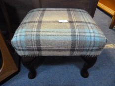 Tartan Topped Footstool