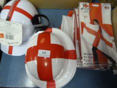Quantity of England and Saint George's Hats, Capes, Etc