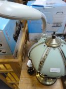 Brushed Brass Table Lamp and a Angle Point Desk Lamp