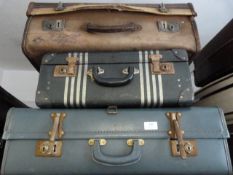 Three Assorted Vintage Suit Cases