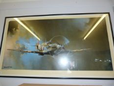 Framed Print By Barry.A.F.Clark of a Vickers Submarine Spitfire Mark.V B of the 243 Squadron