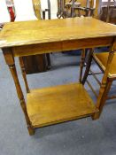 Oak Occasional Table with Under Shelf
