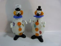 Pair of Murano Clowns