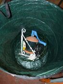 Folding Compost Bin and Assorted Bird Feeders, Etc