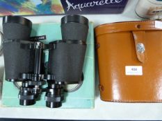 Pair of Focus Deluxe 7x50 Binoculars in Pig Skin Case