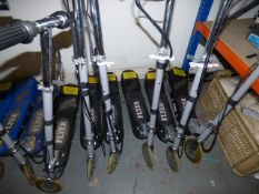 *Six Black Flyer Electric Scooters