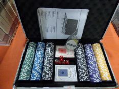Aluminium Flight Case Containing a Poker Set