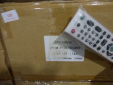 *Box Containing 100 Pro-view All In One Remote Controls