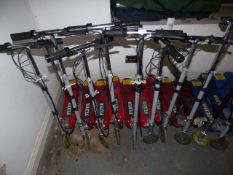 *Nine Red Electric Flyer Scooters
