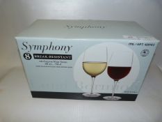 *BREAK RESISTANT WINE GLASSES 8PK