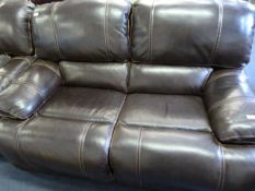 *Leather Two Seat Recliner