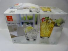 *DIAMOND 16 PIECE TUMBLER SET