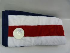 *CHARISMA RESORT TOWEL RED, WHITE AND BLUE