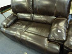 *Leather Two Seat Recliner