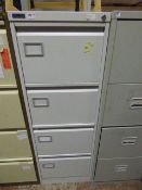 Silverline Gray Four Drawer Foolscap Filing Cabinet