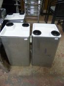 Three Polished Steel Hairdressers Trays