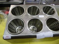 Stainless Steel Six Compartment Cutlery Holder