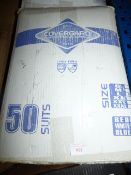 Box Containing Fifty Disposable Boiler suits