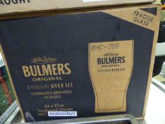 Box Containing Branded Pint Glasses Bulmers