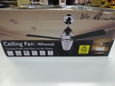 *Ceiling Fan in Chrome and High Gloss Black Finish