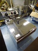 *Polished Stainless Steel Single Basket, Single Compartment Fryer E13