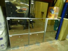 Eight Polished Chrome Cabinets